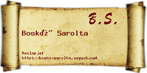 Boskó Sarolta névjegykártya